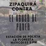 Movilización en Zipaquirá contra abuso de la Policía