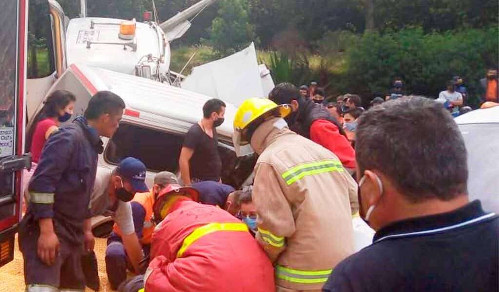 Seis vehículos se estrellaron en la vía Zipaquirá-Ubaté