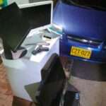 En vehículo y con arma de fuego fueron capturados apartamenteros en Zipaquirá