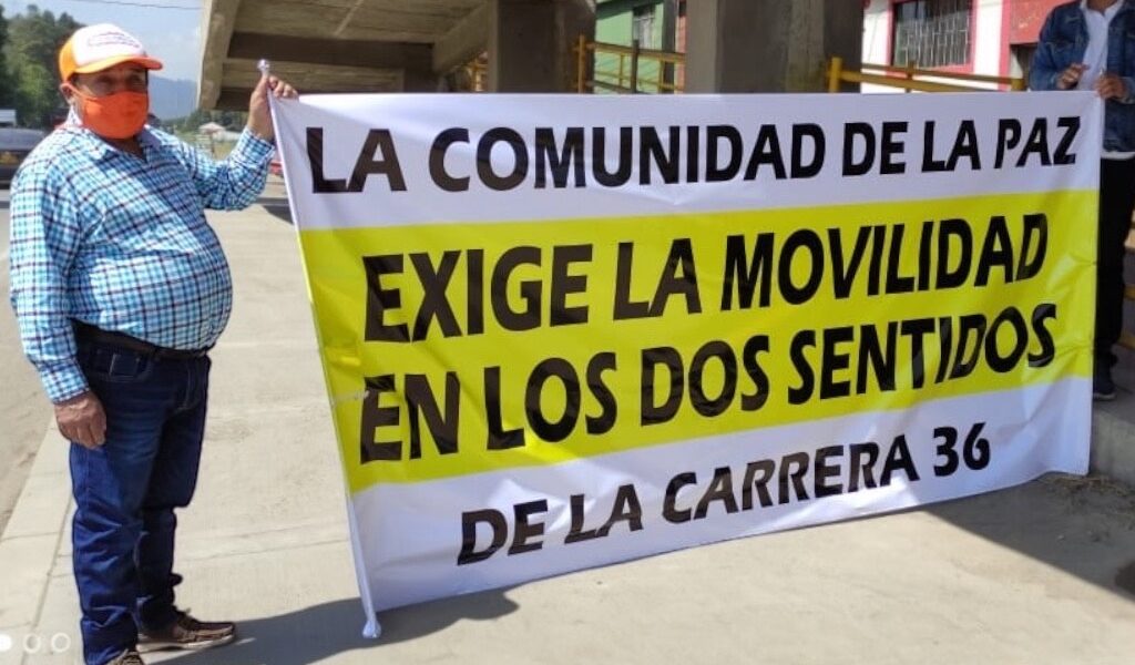 Comunidad pide al alcalde Fabian Rojas habilitar la carrera 36 en doble sentido: “No más encierro en La Paz”