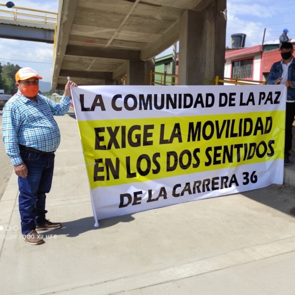 Comunidad pide al alcalde Fabian Rojas habilitar la carrera 36 en doble sentido: “No más encierro en La Paz”