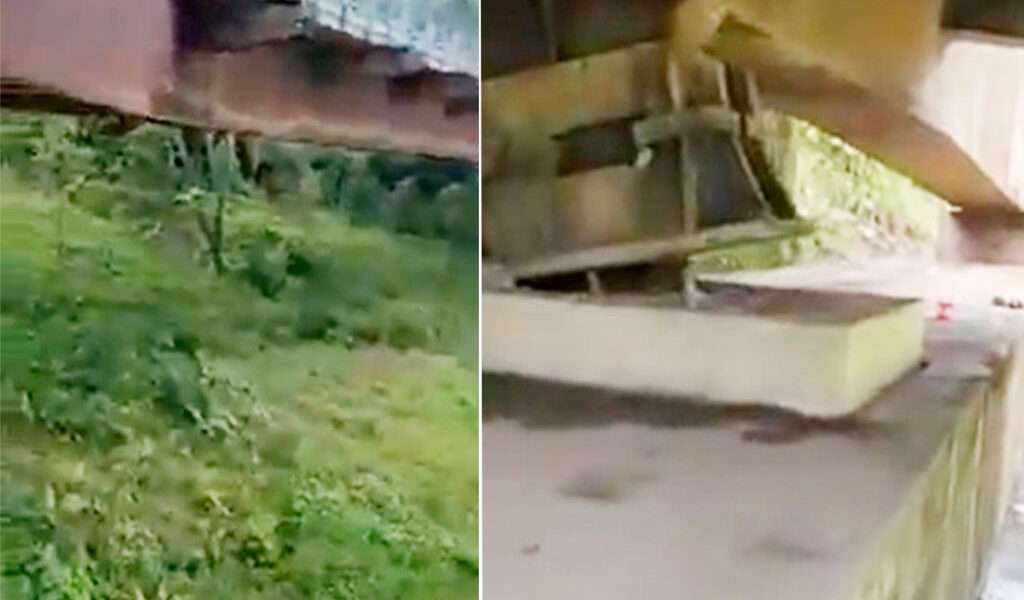 Puente vehicular en Cundinamarca amenaza con colapsar
